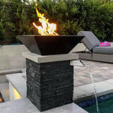 The Outdoor Plus Maya Linear Concrete Fire Bowl 48"