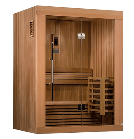 Golden Designs | Sundsvall Edition 2-Person Traditional Steam Sauna - Canadian Red Cedar