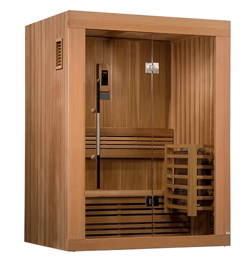 Golden Designs | Sundsvall Edition 2 Person Traditional Steam Sauna - Canadian Red Cedar
