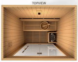 Golden Designs | Sundsvall Edition 2-Person Traditional Steam Sauna - Canadian Red Cedar