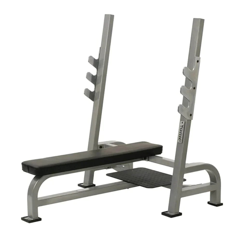 York Barbell | STS Olympic Flat Bench with Gun Racks